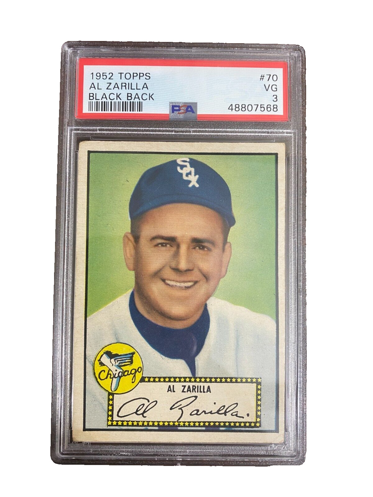 1952 Topps #70 Al Zarilla PSA 3