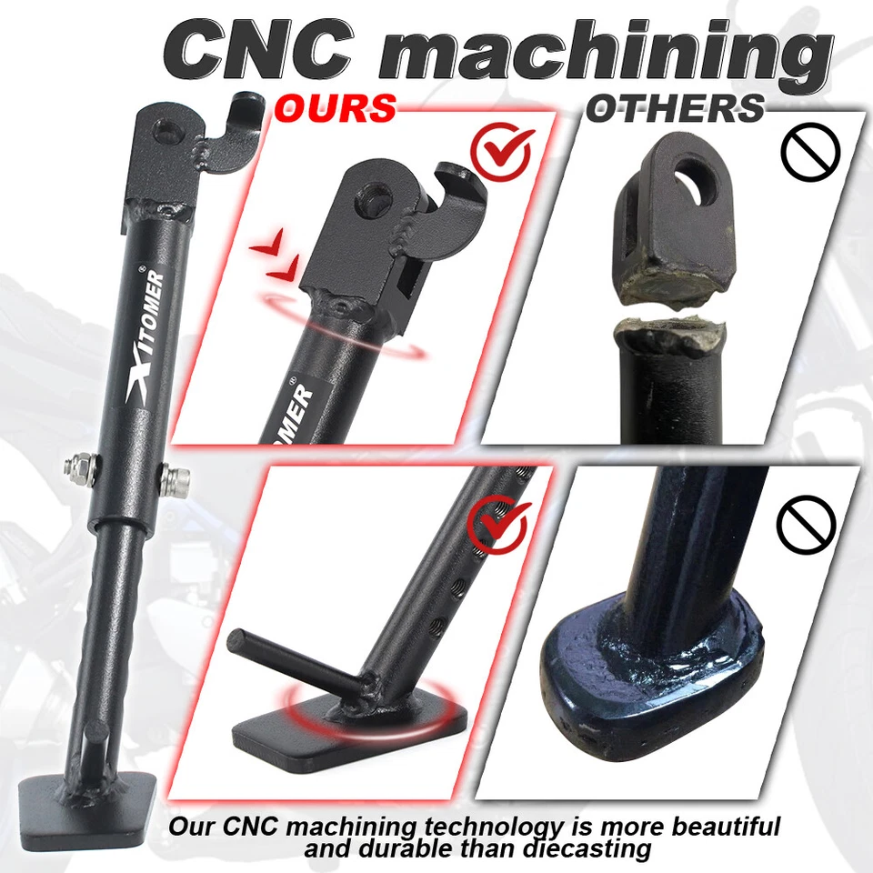 Soporte de soporte lateral para motocicleta apto para Suzuki SV650 / ABS 2017-2024 Foto 4 de 4