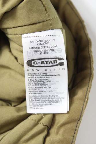 G-Star Lemond Duffle Coat 5204-01 Jacket Men M Detachable Lined High Neck - Picture 8 of 10