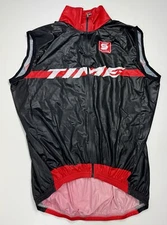 Squadra Wind Cycling Vest Sram Time Sport Pedal Team Black USA MADE  1740 Zip  L