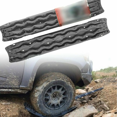Pair Off-Road Mud Sand Snow Recovery Track Traction Boards Tire Ladder Set