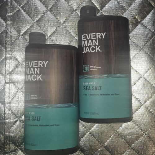 Every Man Jack Sea Salt + Citrus Body Wash 16.9 oz Lot Of 2