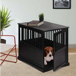 crate dog end table pet kennel wooden furniture medium cage puppy bed crates