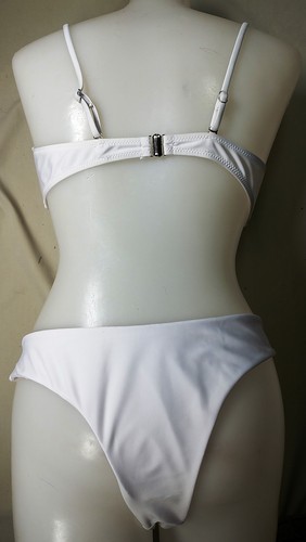 NEW White Brazil Bikini Swim Bathing Suit Adult L - Picture 2 of 2