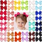 40Pcs 3 inch Hair Bows for Girls Grosgrain Ribbon with Clips