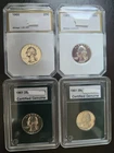 (4) Slabbed Proof Washington quarters - (1) 1960, &  (3) 1961