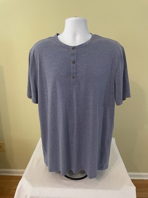 Banana Republic Eco Premium Wash Henley T-Shirt  Men's XL Tall Cool Blue NWOT