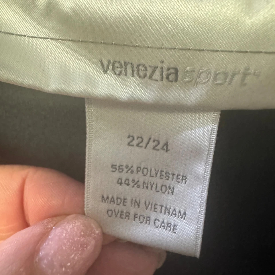 Venezia Sport 22/24 Mujer Negro Cremallera Completa Chaqueta Pantalones Conjunto Costuras Rosa Foto 4 de 4