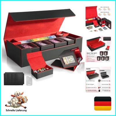 Große Sammelkarten Aufbewahrungsbox mit Würfelfach, 2400 Karten Kapazität