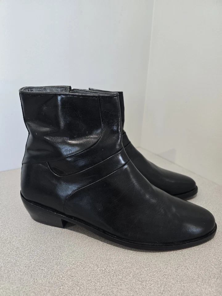 David Taylor Leather Beatle Boots Ankle Men’s Size 7.5D 74076 VTG 1990s NEW - Image 2 of 4