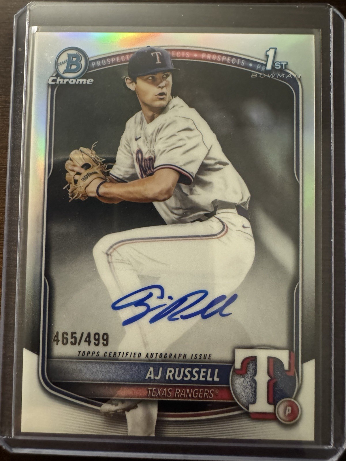 2025 Bowman Chrome Draft AJ Russell #CPA-AR Refractor 1st Bowman RC Auto #/499