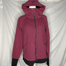 Lululemon Scuba Hoodie III Jacket Size 12 Deep Dive Berry Rumble Check Full ZIp