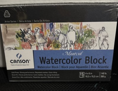 Canson Artist Series Montval Watercolor Paper, 4/6  inches, And 15 Pages