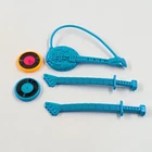 Vintage Playmates TMNT 1991 Rock N Rollin Classic Rocker Leo Accessories Lot