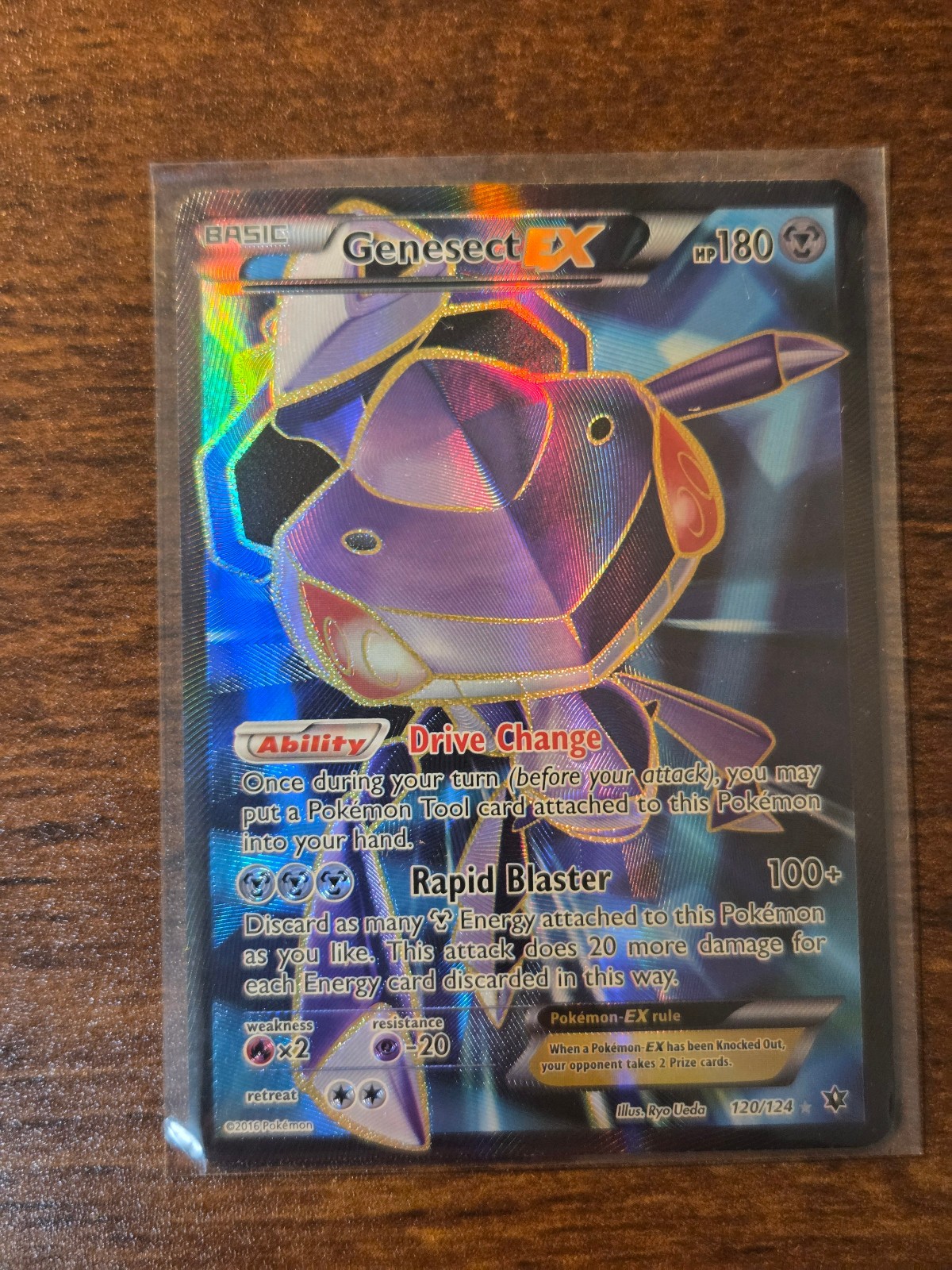 Pokemon TCG Genesect EX Full Art Holo Fates Collide 120/124 Ultra Rare NM