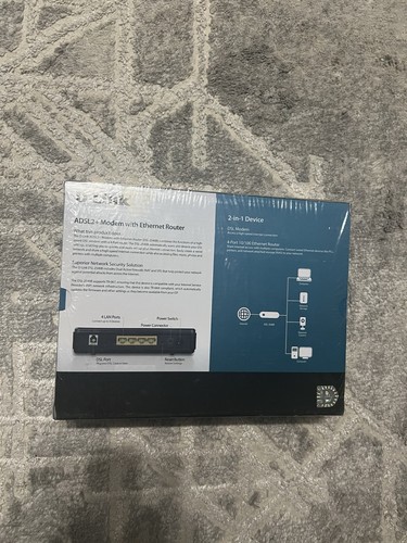 SEALED D-Link ADSL2+ Ethernet Modem-DSL-520B New - Afbeelding 2 van 2