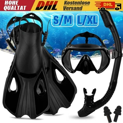 Pro Erwachsene Schnorchelset Anti-Fog Taucherbrille Schnorchel Tauchmaske Set - Bild 1 von 4