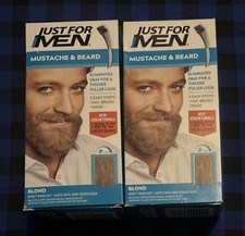 Just For Men Mustache & Beard Dye for Men with Brush Blond M-10/15 Pack of 2