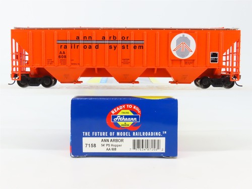 Tolva cubierta escala HO Athearn 7158 AA Ann Arbor PS 54' 3 bahías #608 | Condition: Used