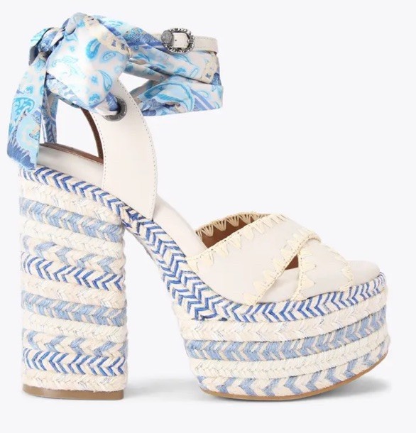 KURT Geiger CHELSEA SCARF PLATFORM HEEL SZ 40.5 NWOB  Floor models