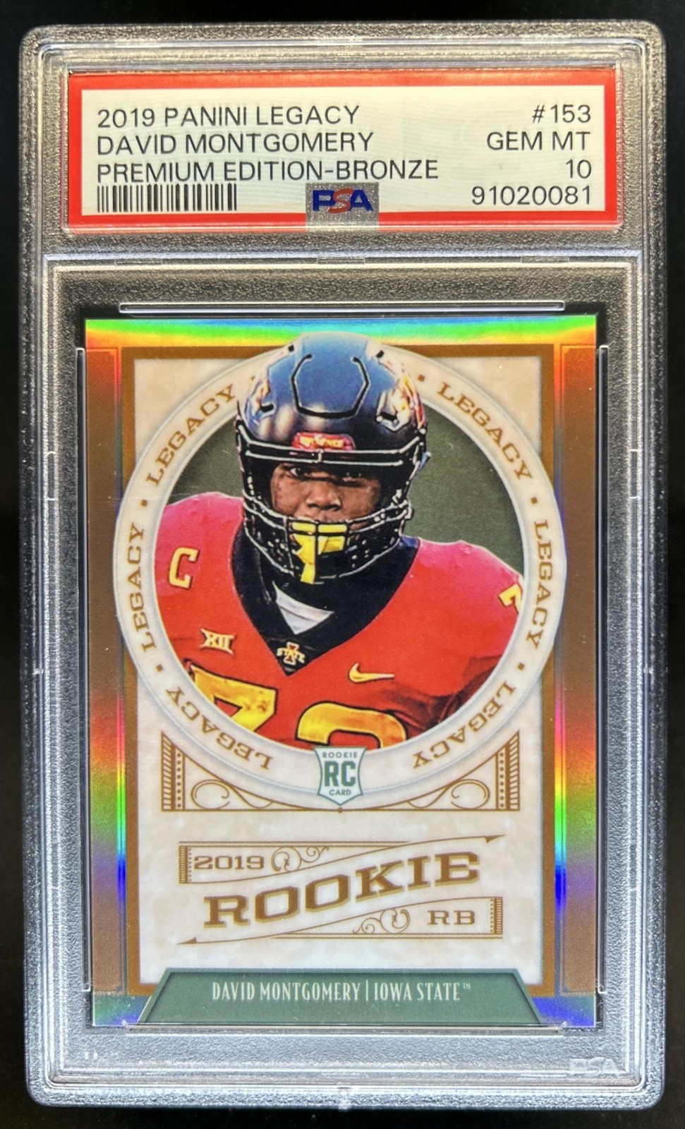 David Montgomery Panini Legacy #153 Premium Edition-Bronze
