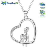 Halskette 925 Sterling Silber Mutter-Tochter Mit Geschenkbox Schmuck Damen