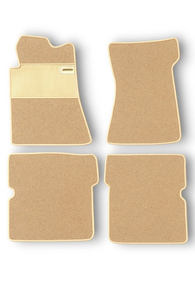 Комплект резиновых бежевых ковровых покрытий для Mercedes Benz SL R107 - Изображение 2 из 4