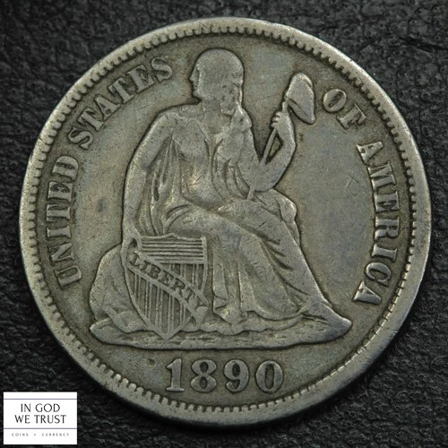1890-S Seated Liberty Dime — photo from the most recent tracked eBay sale