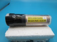 1971-S (50ct. Roll) PENNY / PENNIES 1 One Cent Coin /Brilliant Uncirculated (1)