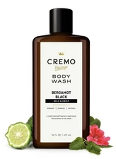 Cremo Mens Body Wash Heritage Black, Bergamot Black Scent, Non-Greasy, 16 fl oz