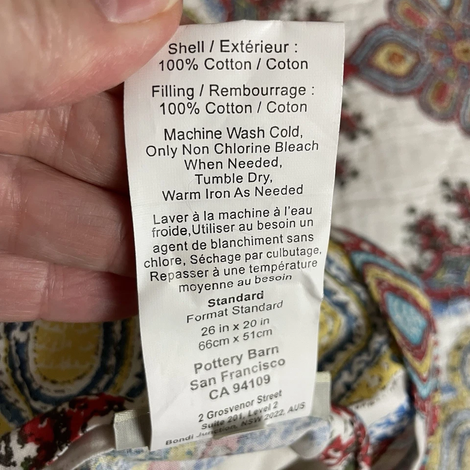 Pottery Barn Adina Quilt Coverlet & Standard Sham (1) Full/Queen Size 91x93 - Image 4 of 4