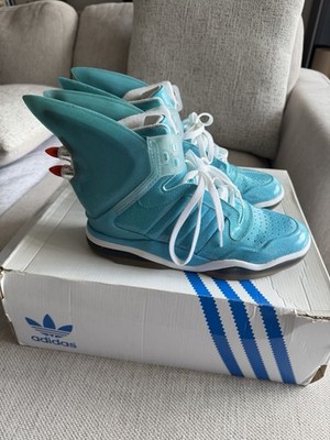 adidas Jeremy Scott JS Shark Fin Blue High Top Lace-Up Sneakers S77799