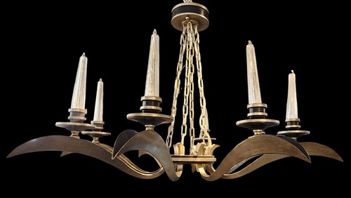 Fine Art Handcrafted Lighting Villandry 8-Light Chandelier – Silver -MSRP $9,450 - Picture 2 of 8