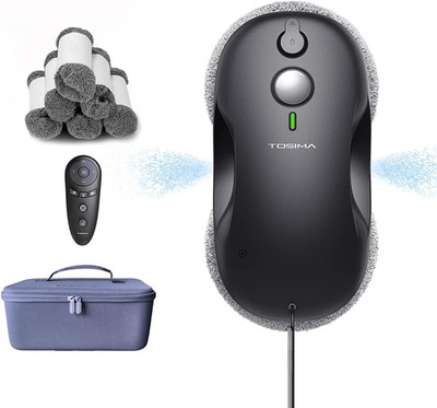 W3 Smart Window Cleaning Robot with Auto-Spray & Remote Control for All Surfaces