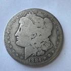 1884 S Morgan Silver Dollar, 90% Silver, good book filler