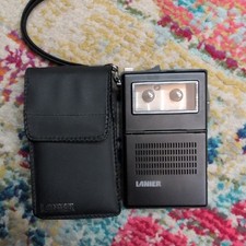 Vintage Lanier MS-105 Microcassette Recorder with Case As-Is For Parts
