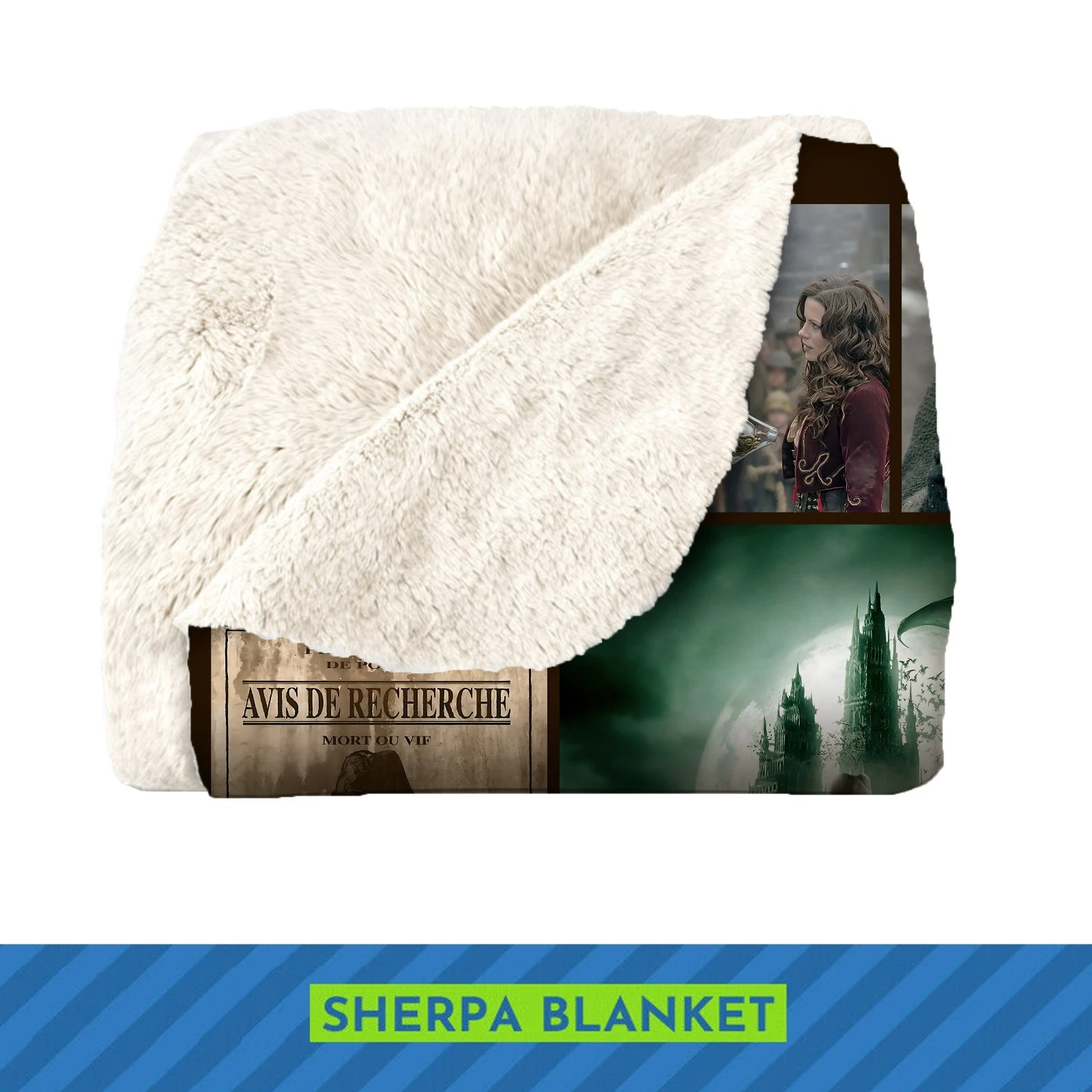 Van Helsing Blanket, Dracula Fleece, Sherpa Blanket Vampire