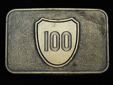 PH11171 VINTAGE 1970s 100 FOR RETENTION EXCELLENCE BRASSTONE BELT BUCKLE