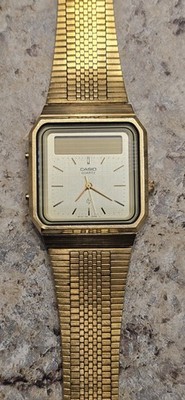 Rare Vintage Casio AT-550 Janus Ana-Digi Touchscreen Calculator Watch JDM 1980s