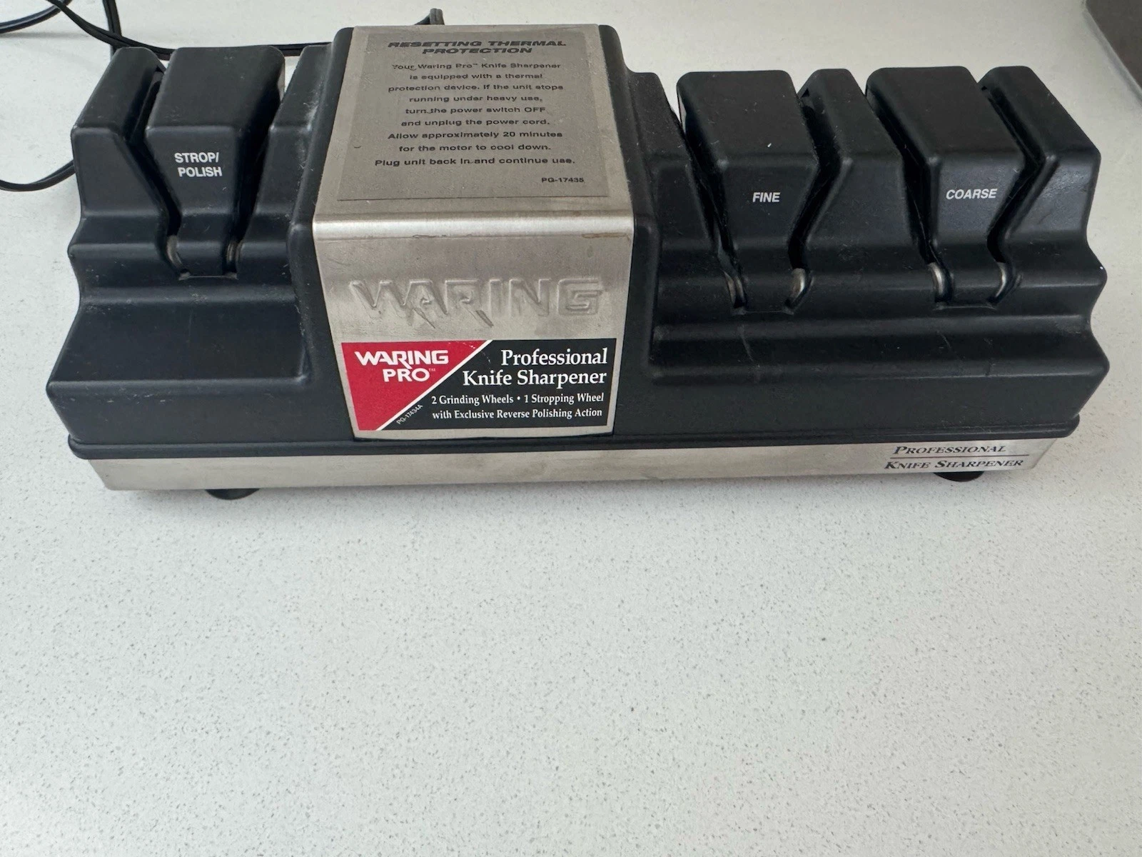 Waring Pro Electric Professional Knife Sharpener KS80 Fine Coarse Strop Polish