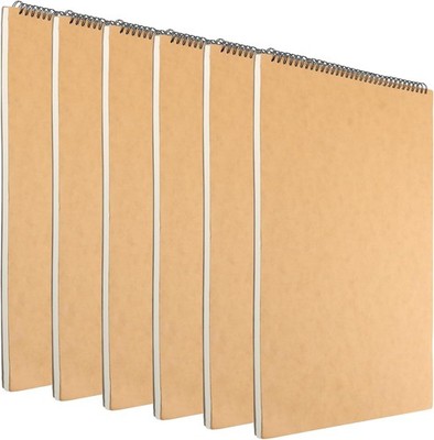 A3 Skizzenbuch 6er Pack 120GSM Patrone Zeichenblock Spirale Skizzenbuch 60 Seiten