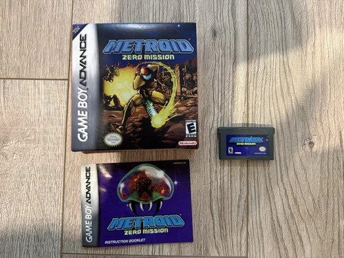 Metroid: Zero Mission (Nintendo Game Boy Advance) Game & Manual & Reprint Box