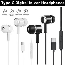 USB-C Type C Earbuds Wired Headphones Earphones with Mic for Phones and Laptops