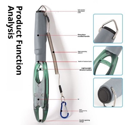 Oversized Fish Gripper With Ergonomic Handle And Integrated Digital Scales