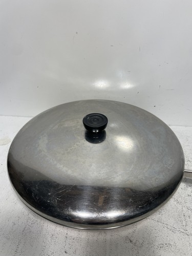 Revere Ware 12" Inch SKILLET w/ LID Copper Clad Bottom Clinton ILL - Picture 2 of 11