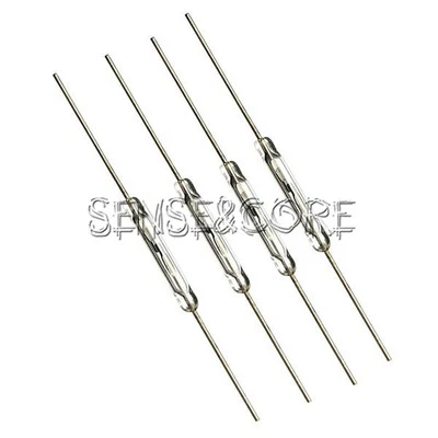 MARKENLOS 10X Reed Switch 10-15At 2 X 14Mm Gold Tone 20Cs Mka-14103 Lead Glass N/O Spst