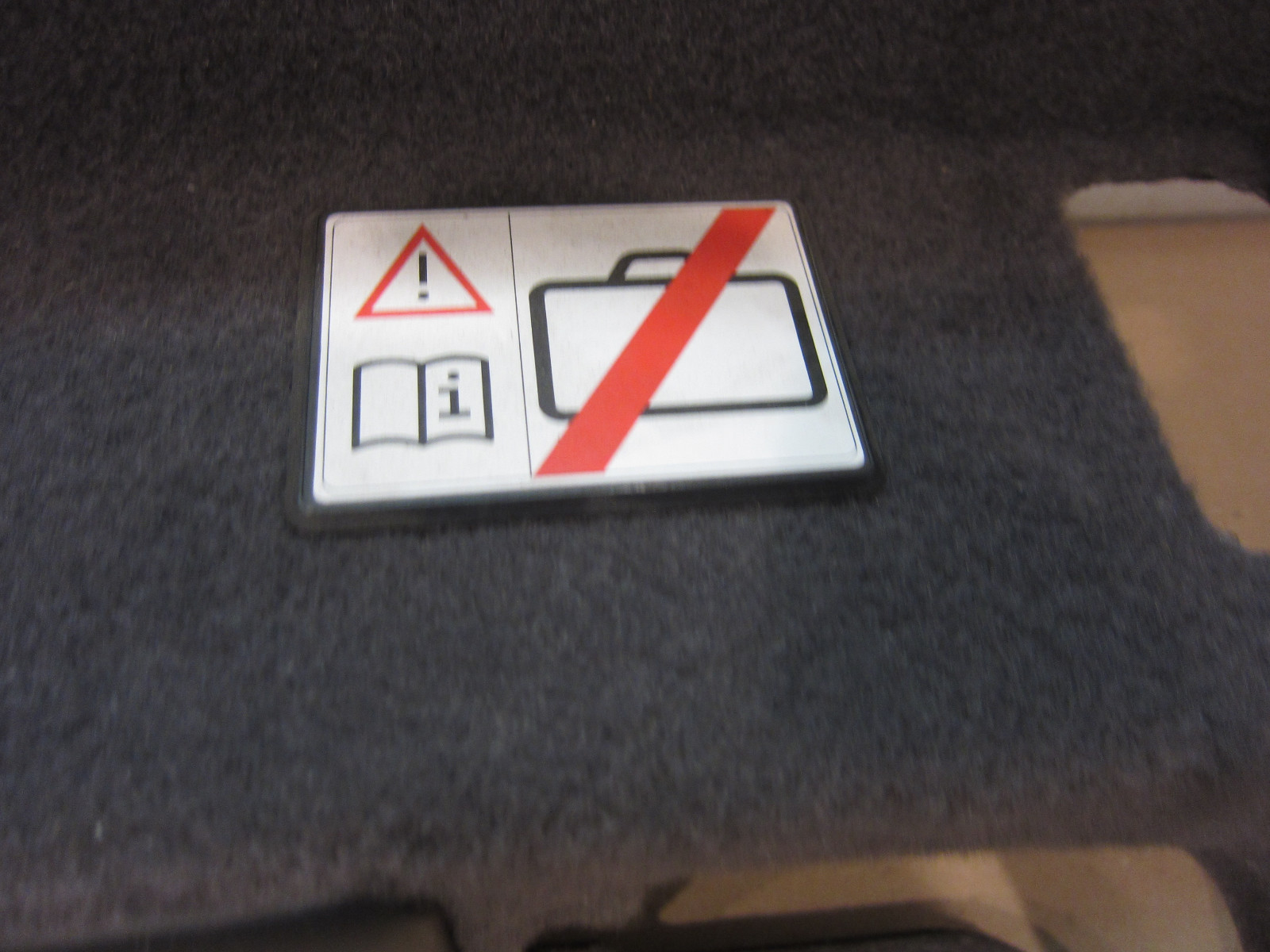 Ferrari California - RH Side Trunk Carpet Panel- P/N 82850000