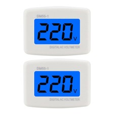 2X AC 80-300V Digital Voltage Meter Voltmeter Wall Plug Socket Tester DM55-1 US