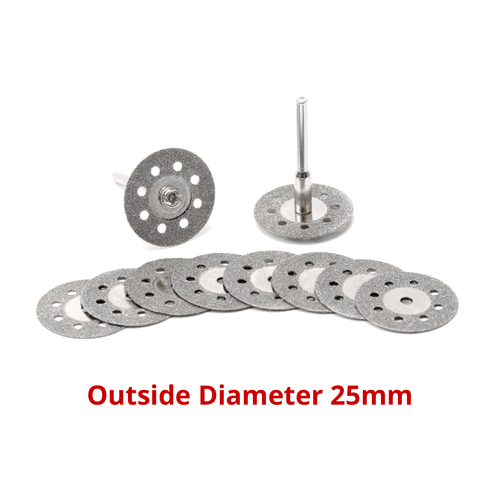 10Pcs 20-30mm Diamond Coated Cutting Wheel Rotary Blades Cut-off Disc Shank 1/8" - Picture 34 of 48