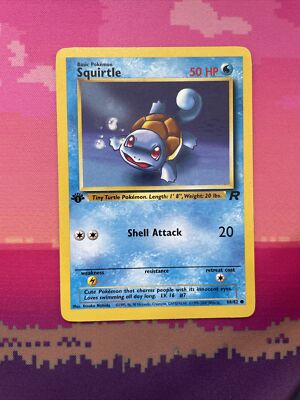 Pokemon Karte Squirtle Team Rocket 1. Edition Common 68/82 Near Mint